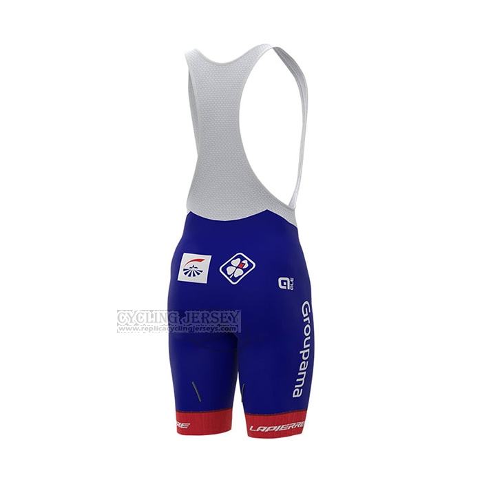 2022 Wind Vest Groupama-FDJ White Blue Short Sleeve and Bib Short